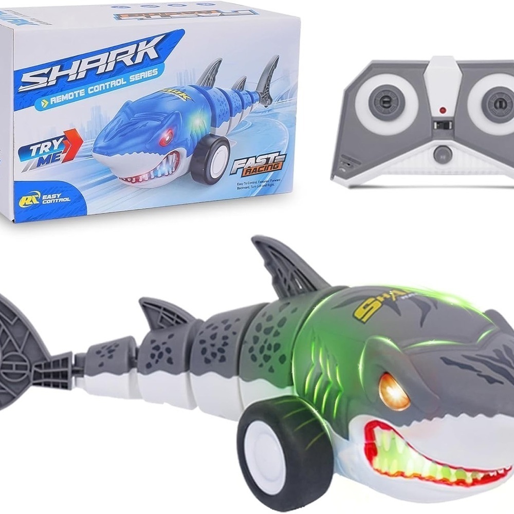 RC Remote Control Shark Car Fast Racing All Terrain Toy For Kids With Lights